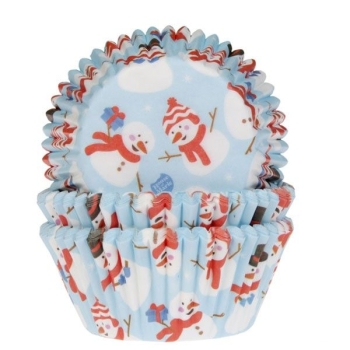 Cupcake Baking Cases - Snowman